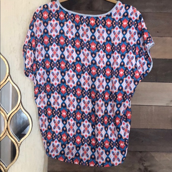 Pixley Gray & Colorful Ikat Top - Med - Picture 2 of 4